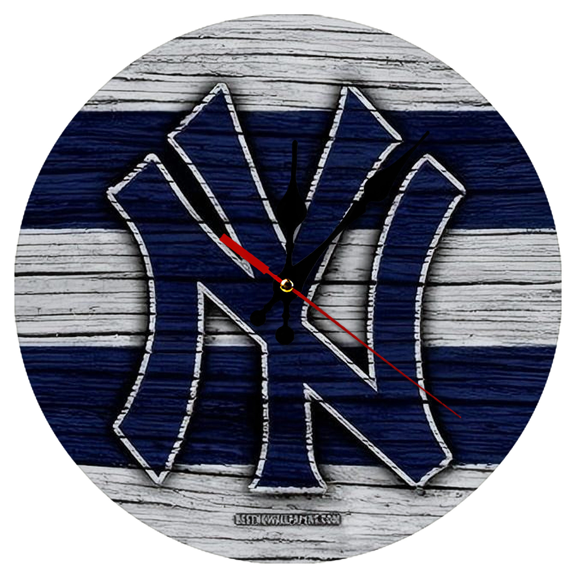 New York Yankees 187 Silent Round Wall Clock – Modern & Stylish DIY Design, Durable Wood Construction, Easy To Install – Perfect For Office, Bedroom, Living Room, And More